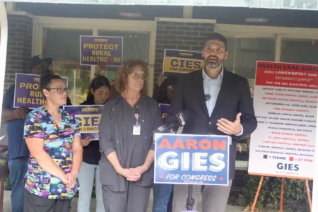 ‘Chronically Underfunded’: Gies visits Dunkirk to speak on healthcare